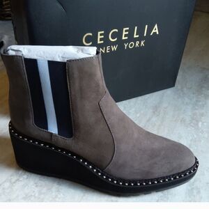Cecelia Leather Gemma Ankle Studded Boots several colors to choose from